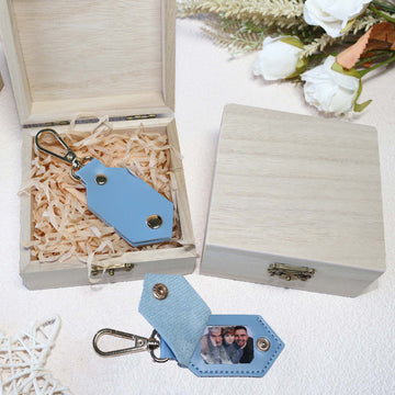 DIY Picture Key Chains,Custom Keychain With Picture, Llaveros(Blue) Personalizados Customized Keychain Gifts For Women Boyfriend Husband Mens