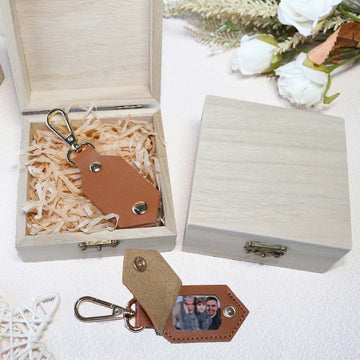 DIY Picture Key Chains,Custom Keychain With Picture, Llaveros(Brown) Personalizados Customized Keychain Gifts For Women Boyfriend Husband Mens