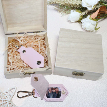 DIY Picture Key Chains,Custom Keychain With Picture, Llaveros(Light pink) Personalizados Customized Keychain Gifts For Women Boyfriend Husband Mens