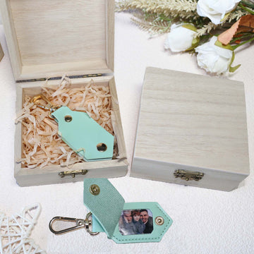 DIY Picture Key Chains,Custom Keychain With Picture, Llaveros(Tiffany Blue) Personalizados Customized Keychain Gifts For Women Boyfriend Husband Mens