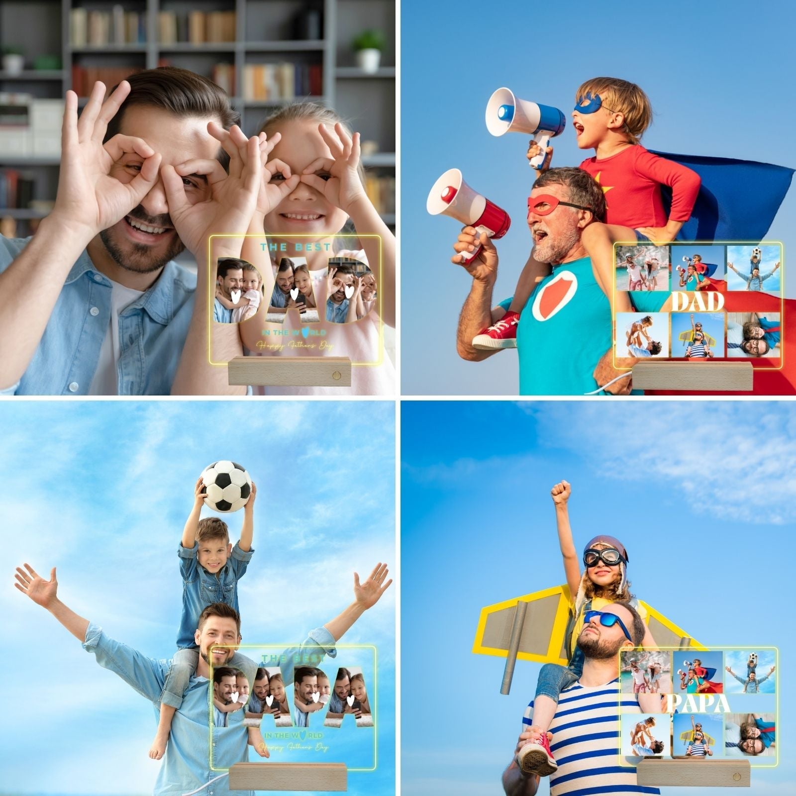 Father's Day Gifts for Dad, The Best Personalised Birthday Presents from Daughter Son for Daddy with Photo Frame - uniqicon