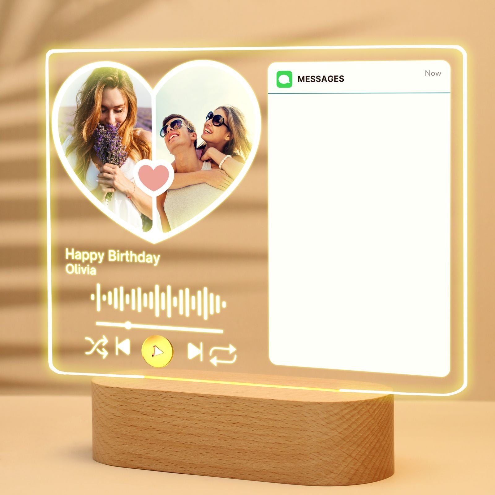 uniqicon Spotify Plaque QR Code music Acrylic picture frames Birthday Personalized Gifts for boyfriend women him sister - uniqicon